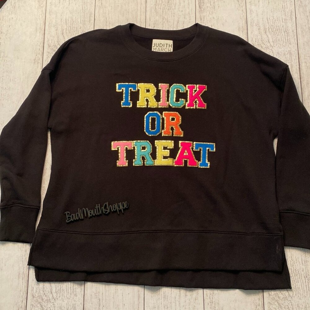 *Judith March Halloween TRICK OR TREAT Pullover Sweater Top - Size XL